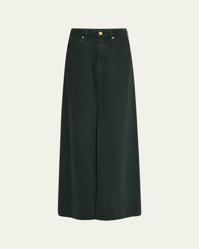 The Anais Denim Mid-Rise Maxi Skirt